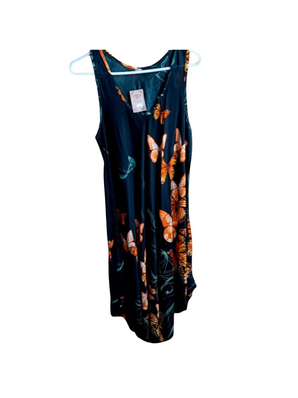 NWT Kathmandu Imports Butterfly Print Sleeveless Rayon Dress Standard Size L